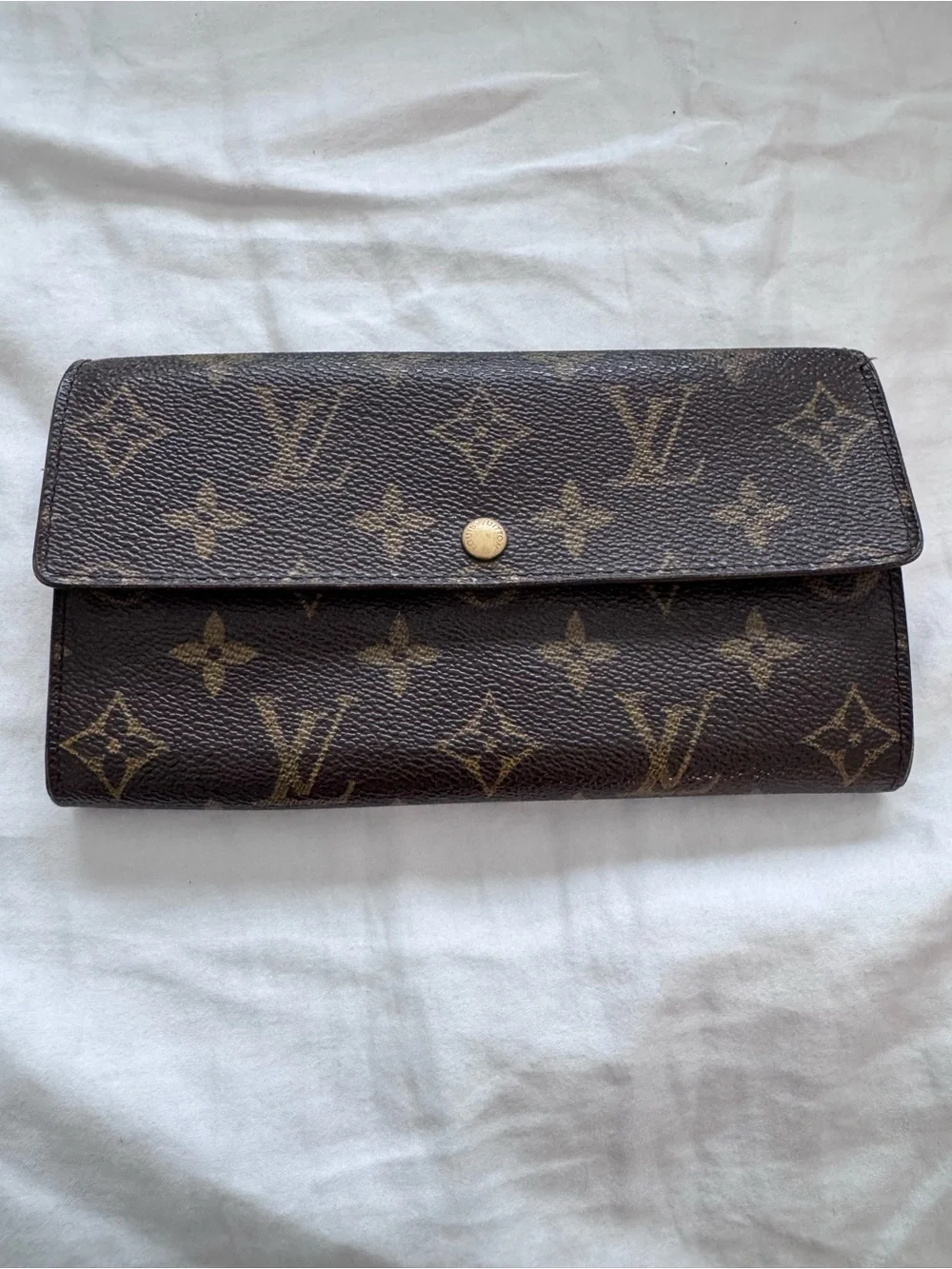 Louis Vuitton Monogram Canvas Sarah Wallet in Brown